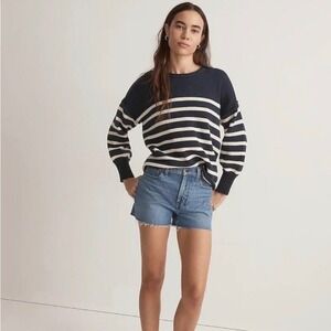 Madewell Conway Sweater‎ Size Small striped knit nautical cotton